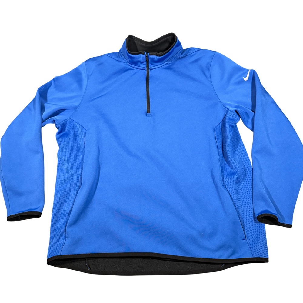 Nike Golf Tour Performance Therma-FIT 1/4 Zip Pullover Blue Mens XXL